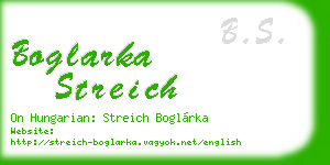 boglarka streich business card
